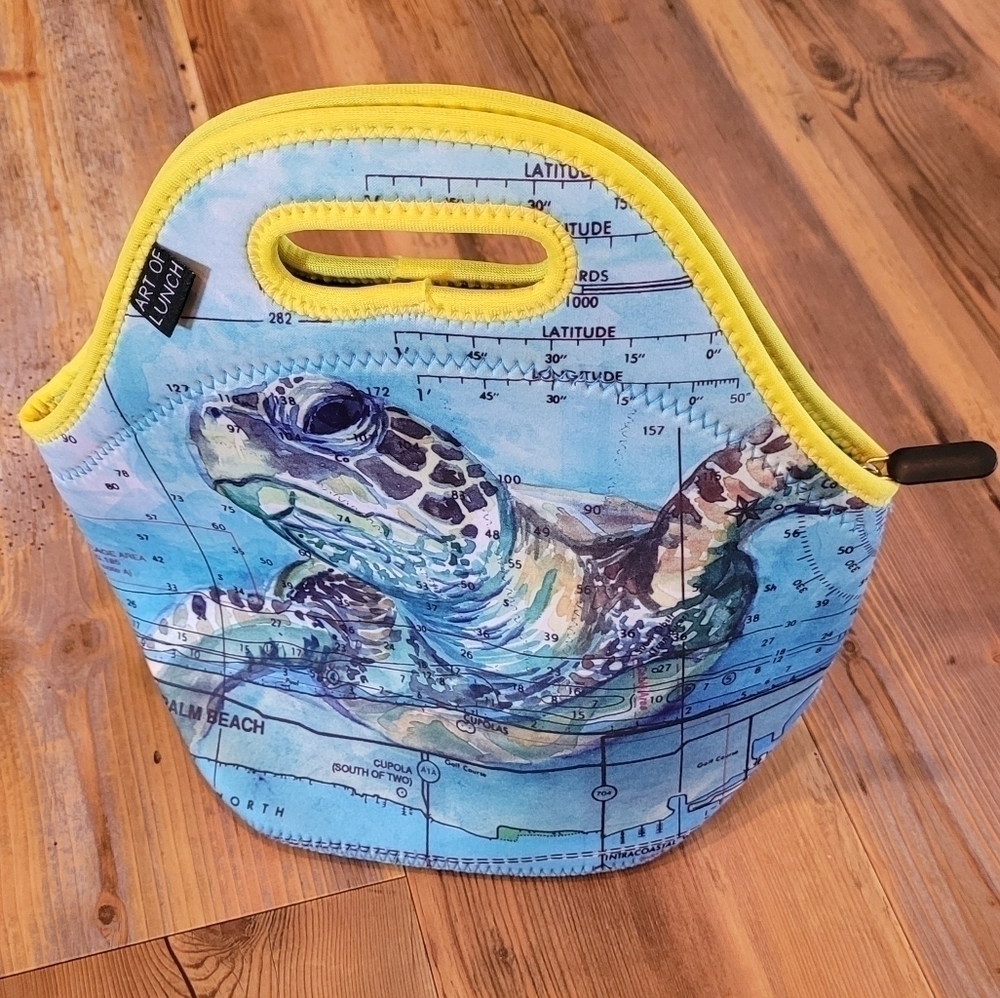 ART OF LUNCH Insulated Neoprene Lunch Bag, "Loggerhead Sea Turtle"